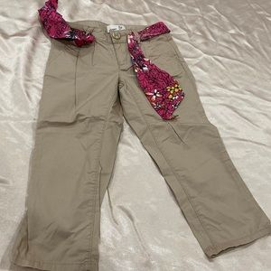 Old navy, girls tan jeans with removable belt